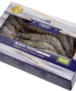BLACK TIGER SHRIMP 13/15, WITH HEAD, WITH SCALES, FROZEN