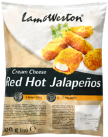 RED HOT JALAPENOS BREADED, CHEESE STUFFED JALAPENO, FROZEN