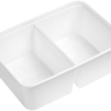MICROWAVE TRAYS PP 750CC, 2-SECTION, TYPE 173/750, WHITE